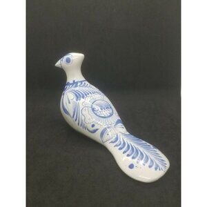 Tonala Mexican Pottery Bird Dove Pigeon Animal Figurine Folk Art